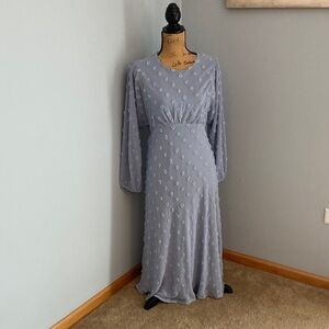 Anthropologie Eri + Ali Midi Dress with Textured Dot Detail Women Size 6P